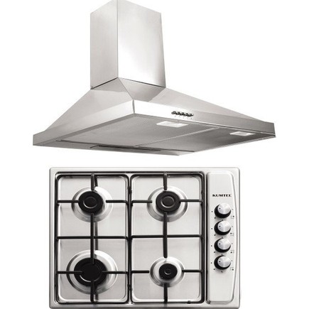 Kumtel İkili Ankastre Set İnox Ko-410Bf Ocak+Dp6-X Davlumbaz