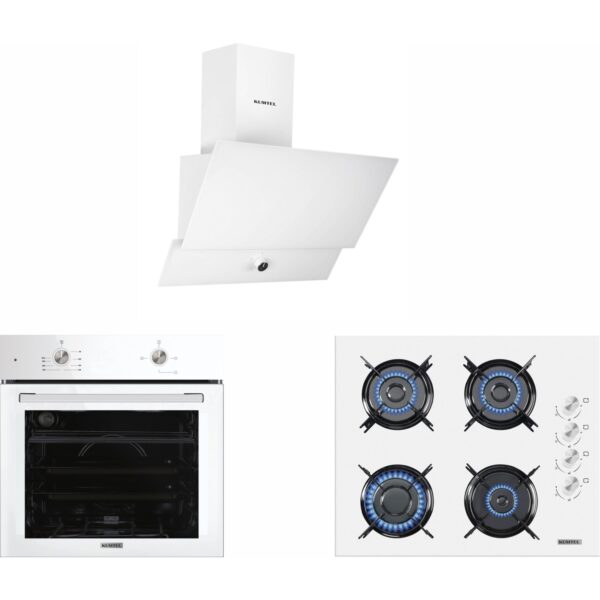 Kumtel Home Beyaz Ankastre Set (DA6-830 + KO-40TAHDF + B66-S2/A66-S2)