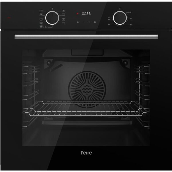 Ferre XE63CS Fryart Siyah Ankastre Fırın (0+9 Konum)
