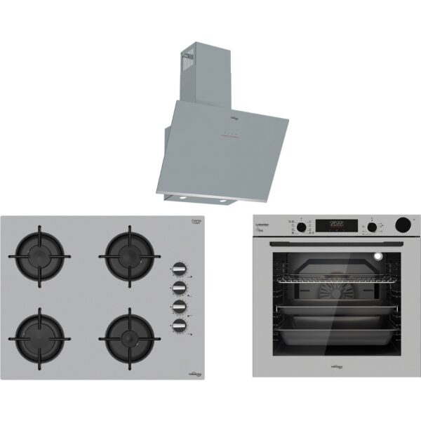 Tommatech TT300 Gri Ankastre Set TDE6004SG Davlumbaz + TAO6001SG Ocak + TAF6004SSP Fırın