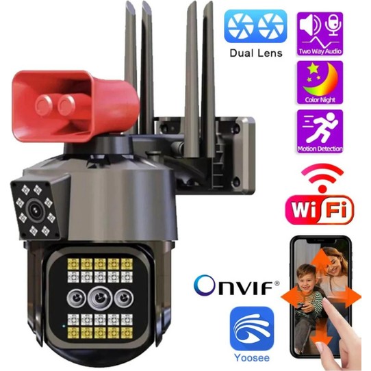 Ata Soft Blic Blm-36 4 Mp Hd 3.5 Inch Ip Çift Kameralı Wifi Özellikli Hareket Takipli Gece Sensörlü Kamera