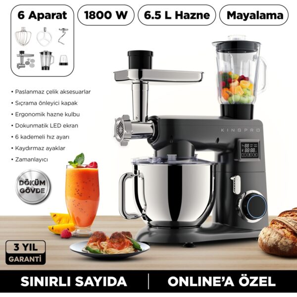 KİNGPRO DAMBOO KSM4001 MUTFAK ŞEFİ ANTRASİT