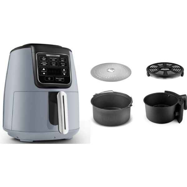 Karaca Air Pro Cook 3 In 1 Xl Ev Yemeği, Közleme, Airfryer Blue Gray 4 Kişilik