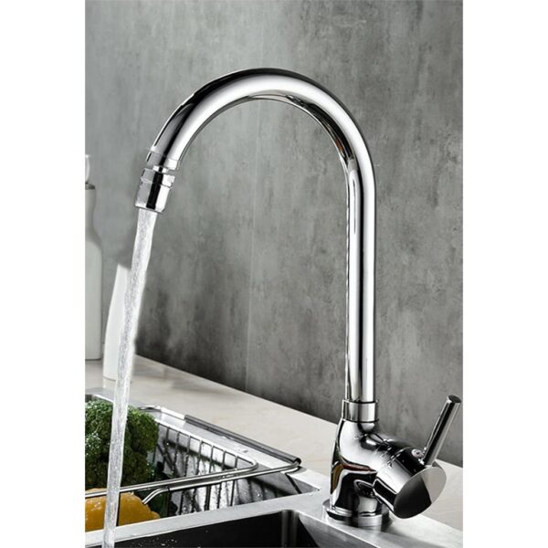 Pirinç 360° Oynar Başlıklı Mutfak Evye Bataryası