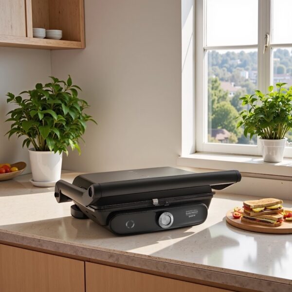 Karaca Gastro Grill Glass Premium Tost Makinesi Black Chrome 2400 W